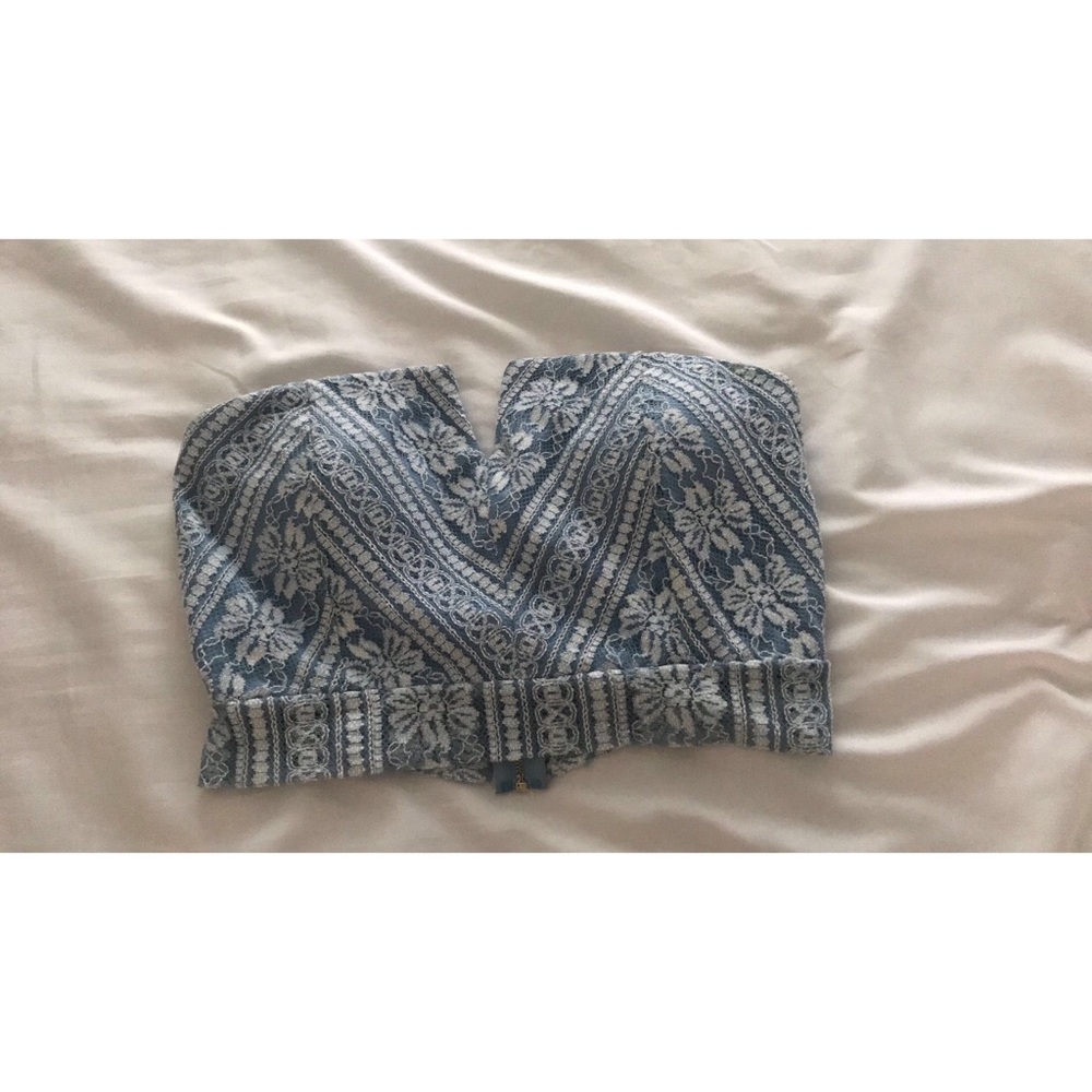 Light blue crop top